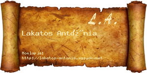 Lakatos Antónia névjegykártya